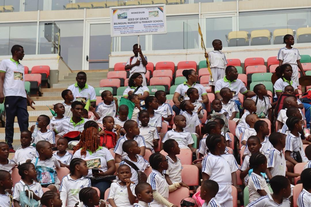 Notre groupe dans les tribunes